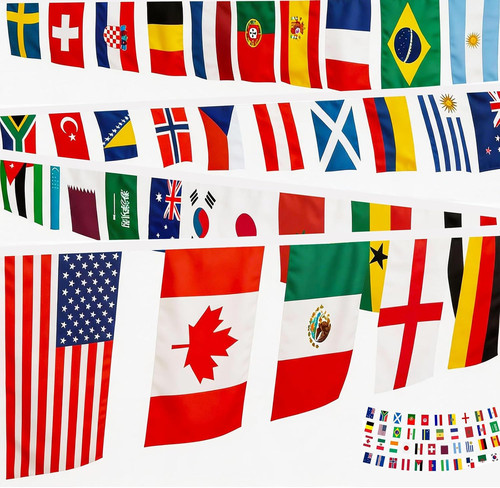 World cup flags bunting - world,