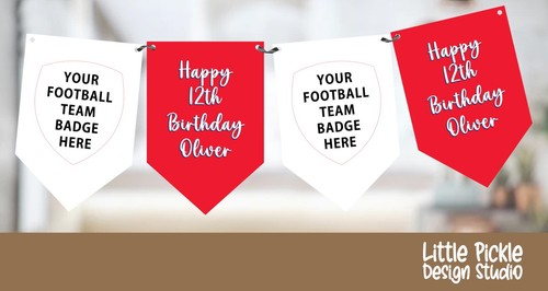 Football birthday banner - football,