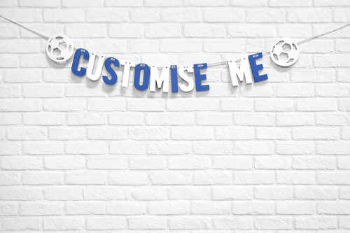 Custom blue white football - custom, &