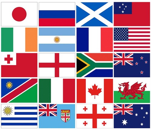 Large country flags buntings - large,