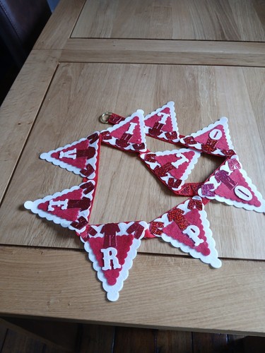 Handmade football bunting